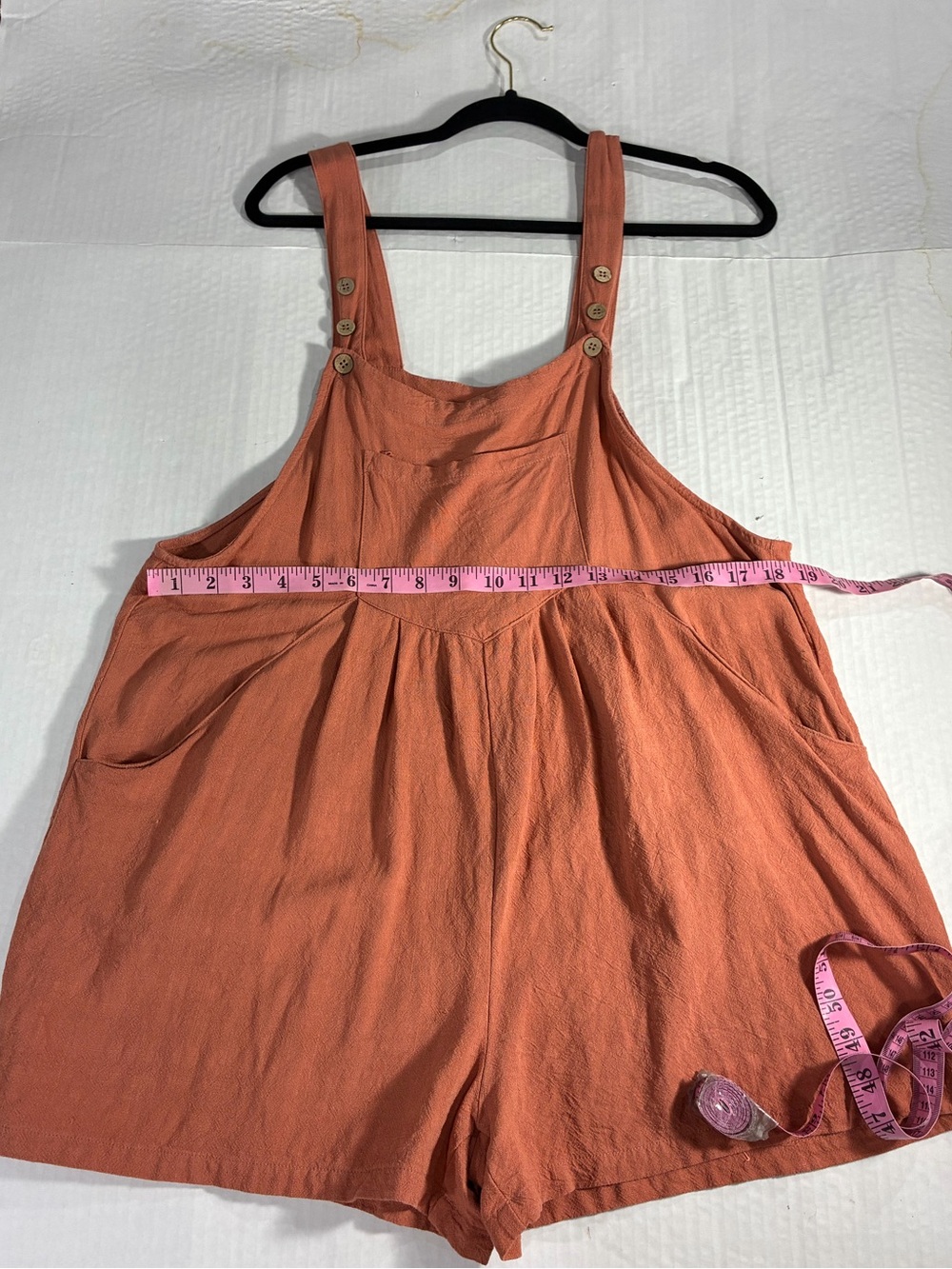 ANRABESS LINEN BLEND SHORTS OVERALLS - Picture 5 of 12